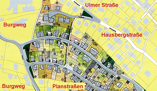 Die Strassen im und am Rande des B-Plan Gebietes Hausbergviertel - Foto © Stadt Jena KSJ