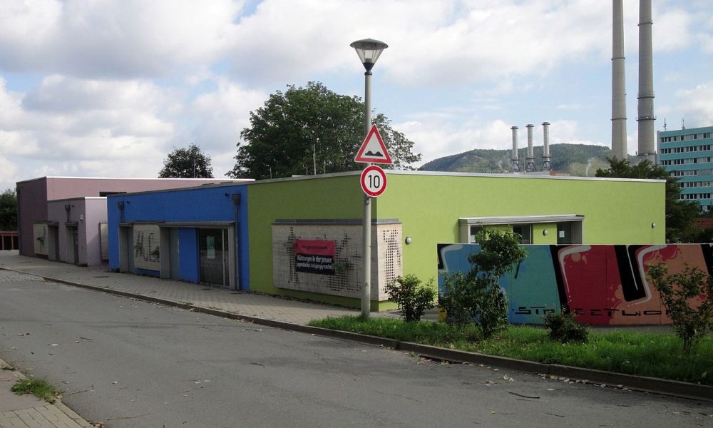 Jugendzentrum Hugo in Jena-Winzerla, früher Winzerclub, in dem sich das NSU-Trio kennenlernte