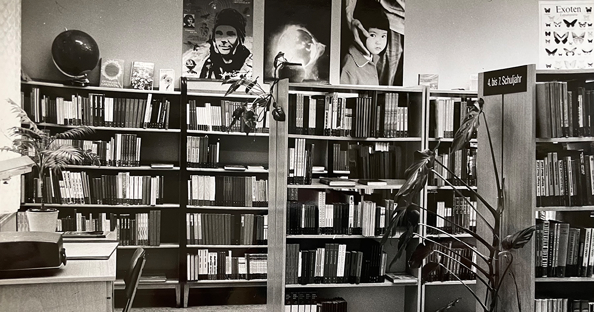 Kinderbibliothek der EAB in der Grietgasse 1982, Innenansicht