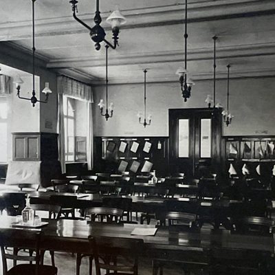 Lesehalle der EAB im Volkshaus 1902