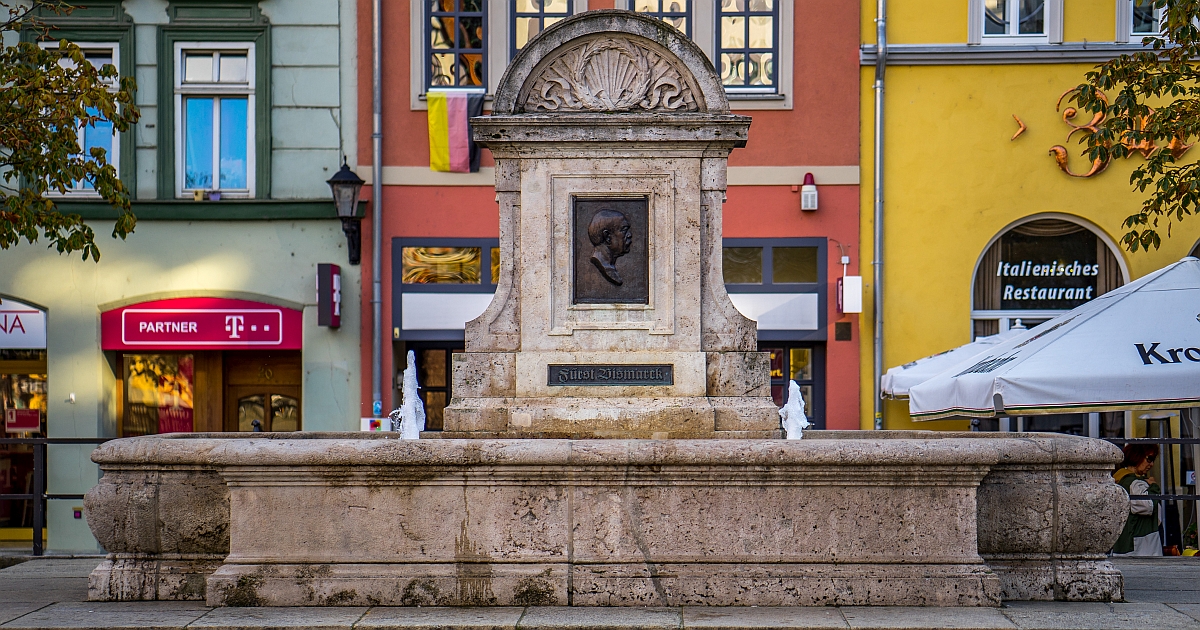 Bismarckbrunnen auf dem Jenaer Marktplatz