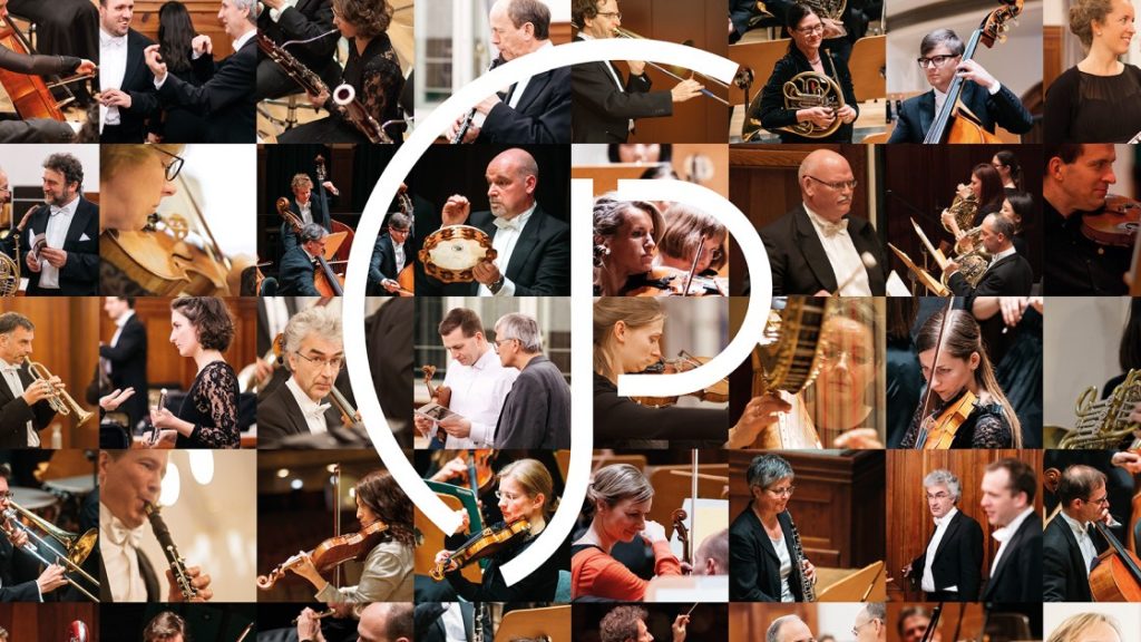 Musiker:innen der Jenaer Philharmonie in einer Collage