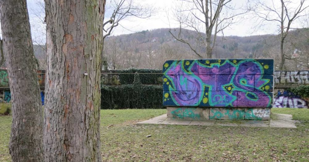 Graffitti im Friedensbergrondell