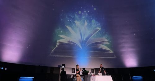 Eröffnung der Sternenlese 2022 durch Katja Müller und Stefan Harnisch im Zeiss-Planetarium Jena