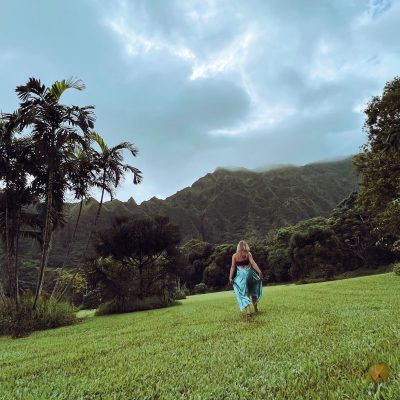 Berit Bodenmüller im Botanischen Garten von Oahu