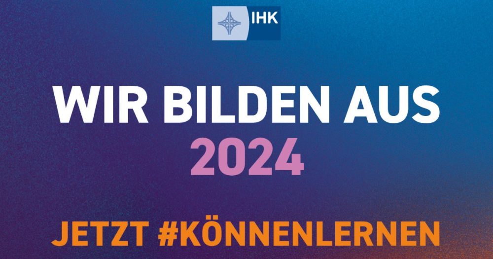 Siegel der IHK-Kampagne "Wir bilden aus 2024. Jetzt #Könnenlernen"