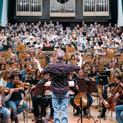 Probe der Jenaer Philharmonie für das Jubiläumskonzert im Volkshaus Jena
