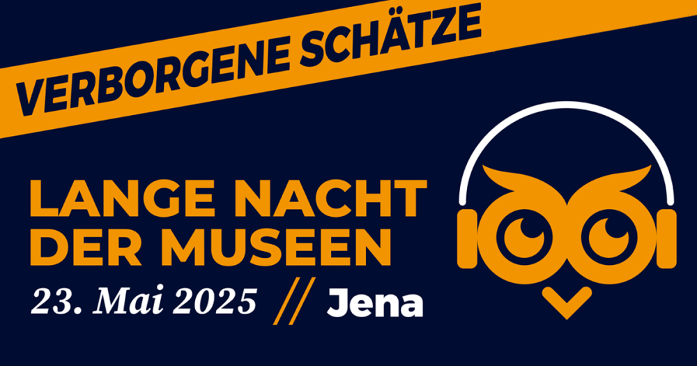 Logo der Langen Nacht der Museen mit Text, Datum und Ortsangabe