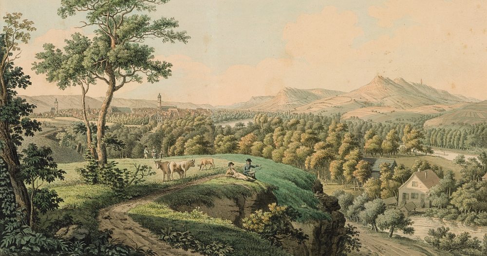 Jacob Christian Wilhelm Roux,: Jena von Süden, um 1805