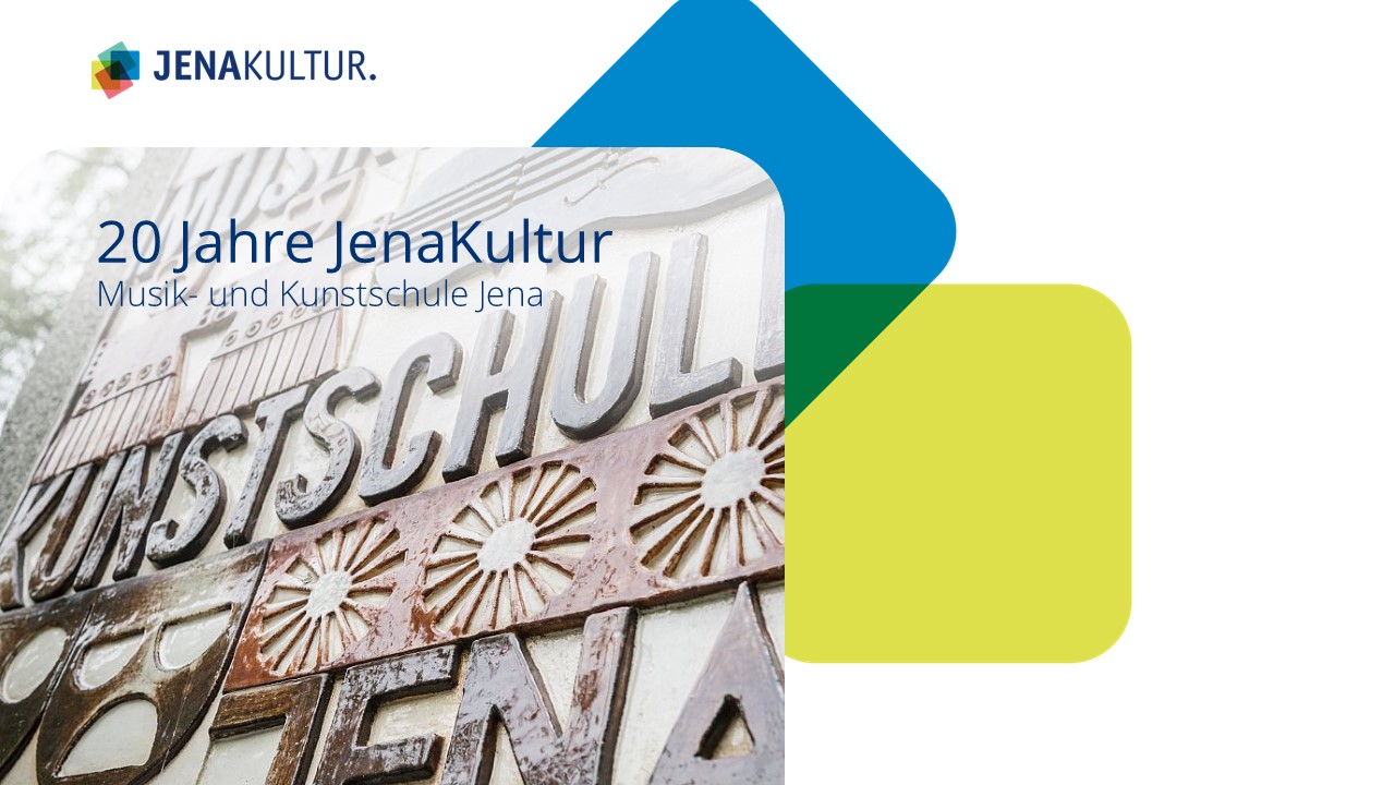 Eingangsschild der Musik- und Kunstschule Jena in grafischer Aufbereitung im JenaKultur-CD