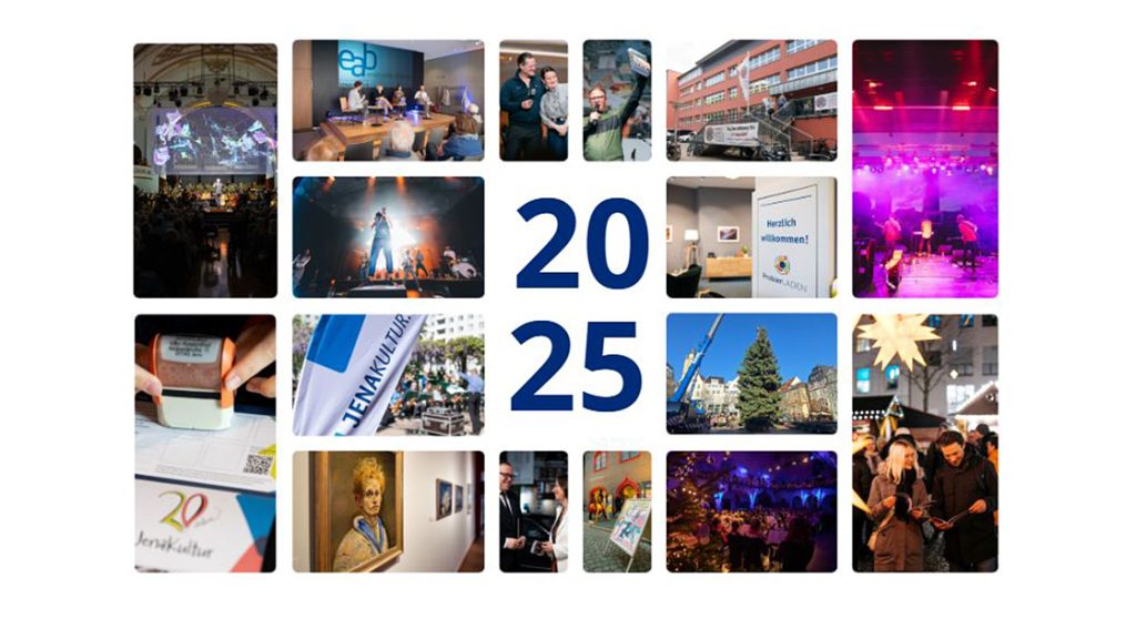 Collage aus zahlreichen JenaKulturmomenten 2025