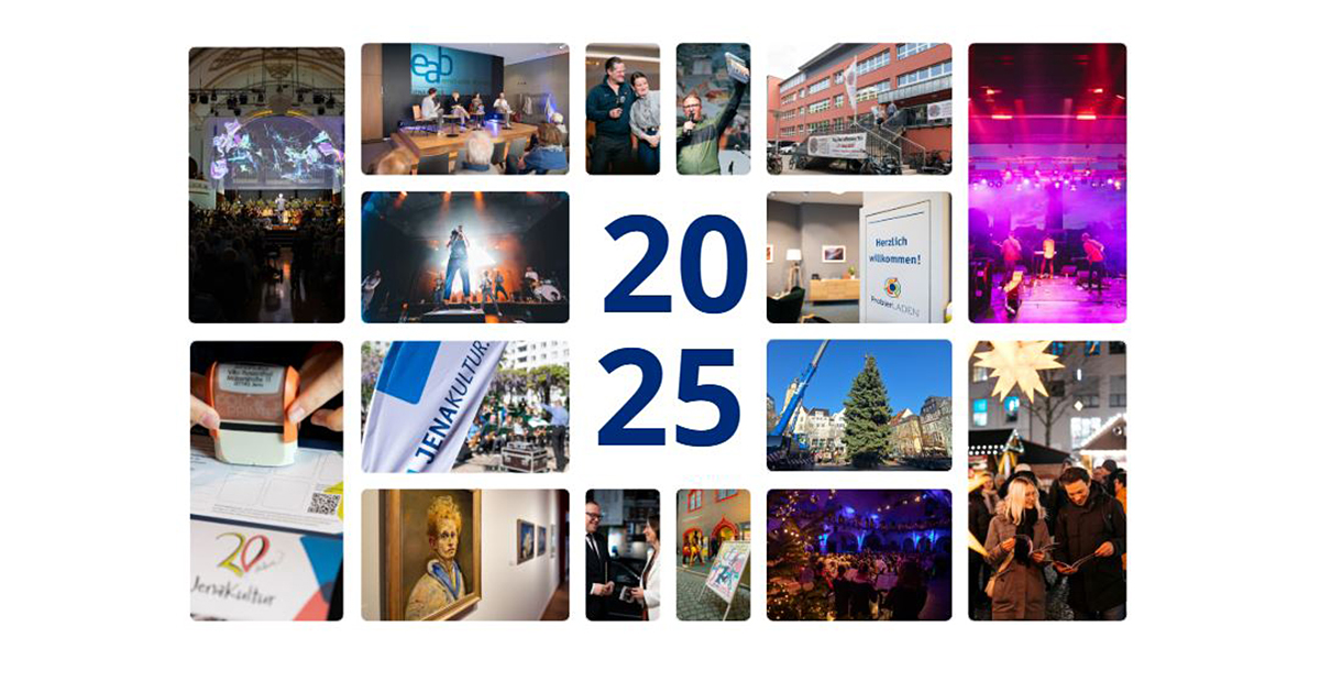 Collage aus zahlreichen JenaKulturmomenten 2025