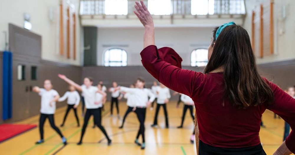 Rena Fritsch beim Training in der Westschule Jena