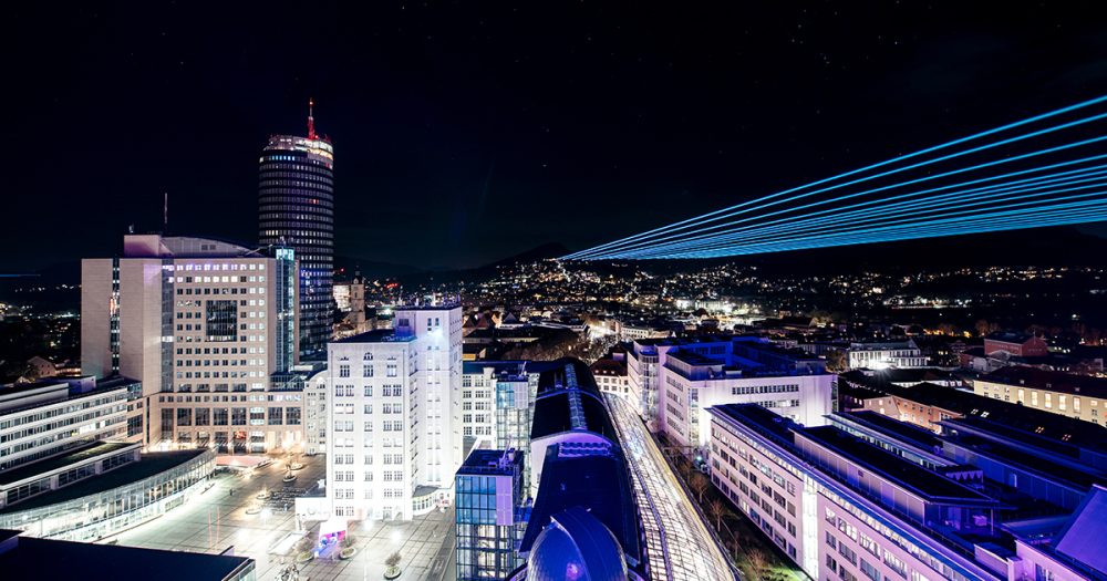 Lasershow bei der Langen Nacht der Wissenschaften Jena