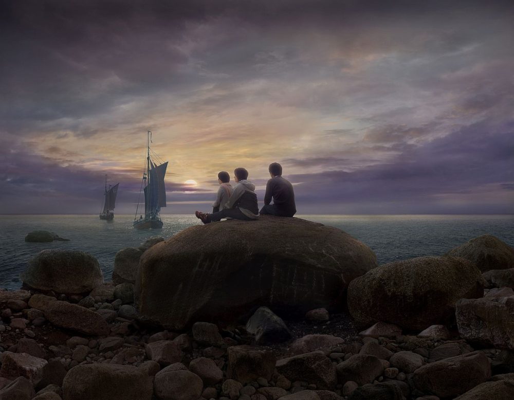 Hiroyuki Masuyama: Mondaufgang am Meer