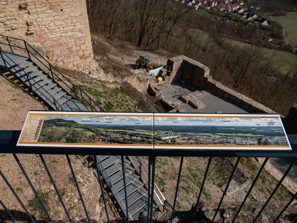 Neue Panoramatafel am Zisternenturm