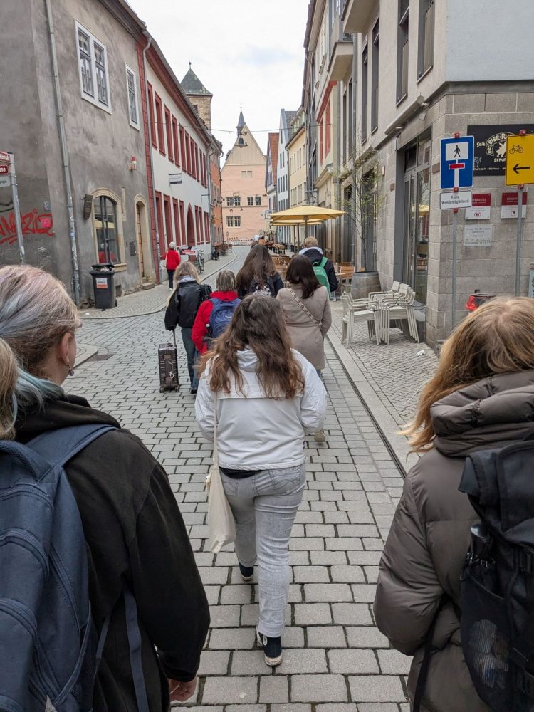 Fußmarsch durch Erfurt