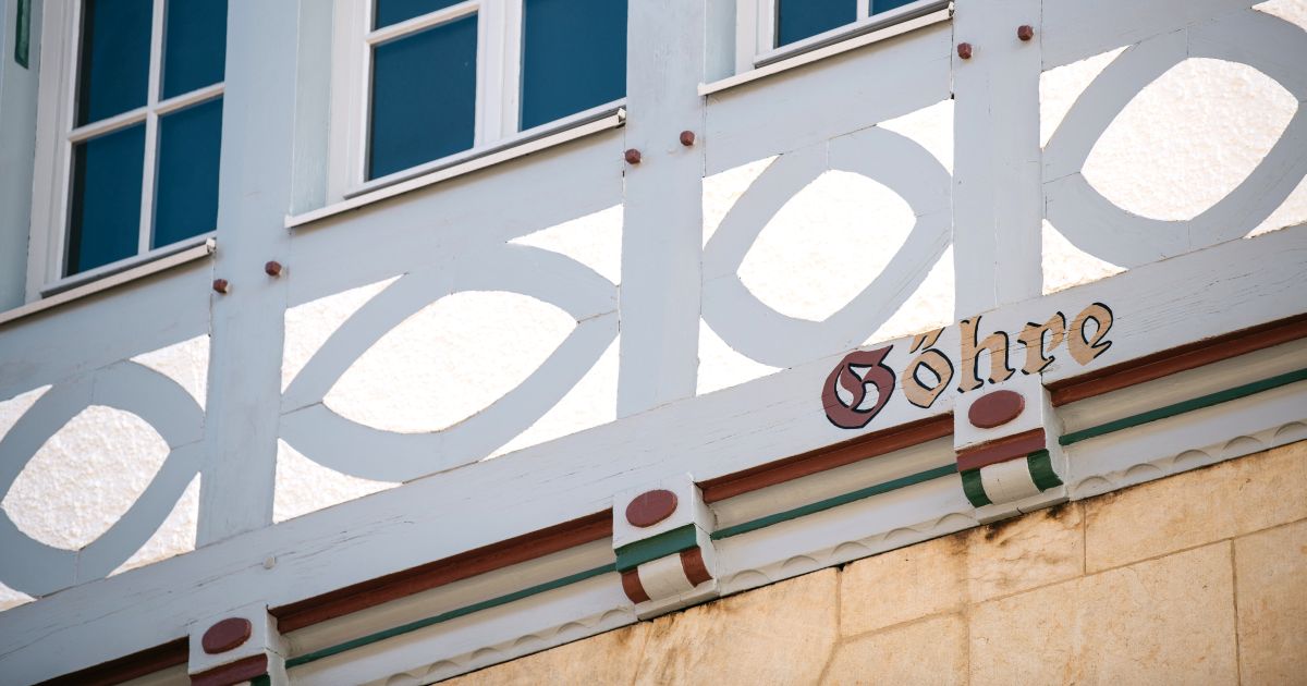 Detailansicht „Neue Göhre“ an der Rückseite der Göhre am Markt