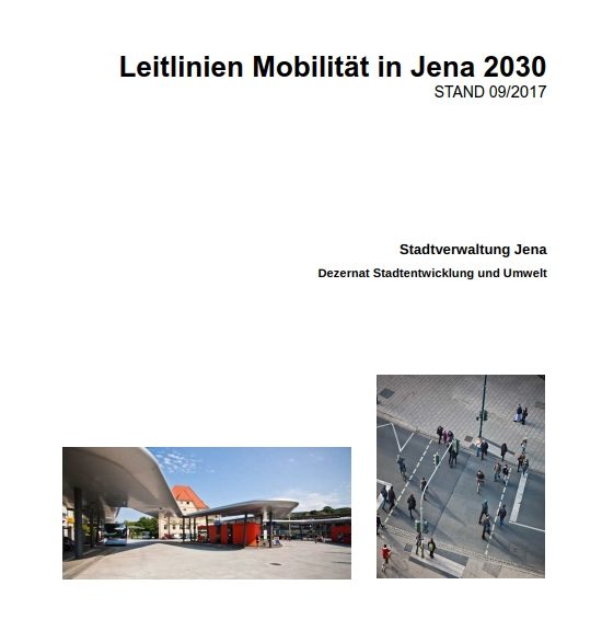 Deckblatt "Leitlinien Mobilität in Jena 2030"
