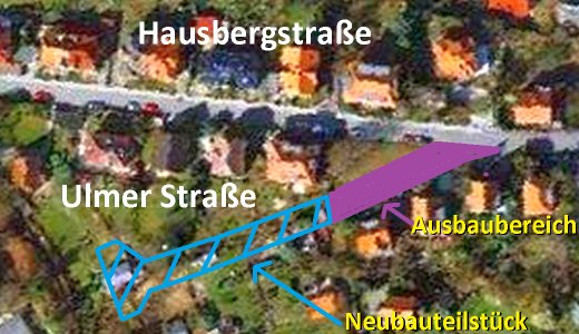Ulmer Strasse - Ausbaubereich und Neubauteilstueck - Foto © Stadt Jena KSJ