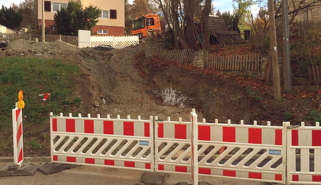 Kanalbauarbeiten zw Ulmer Str und Hausbergstr - Foto © Stadt Jena KSJ