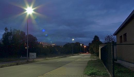 LED-Straßenbeleuchtung in der Prüssingstraße - Foto © Stadt Jena KSJ Vitzthum